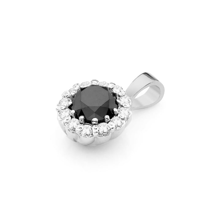 Pandantiv  Aur 14K cu Diamant Negru 0.50 ct