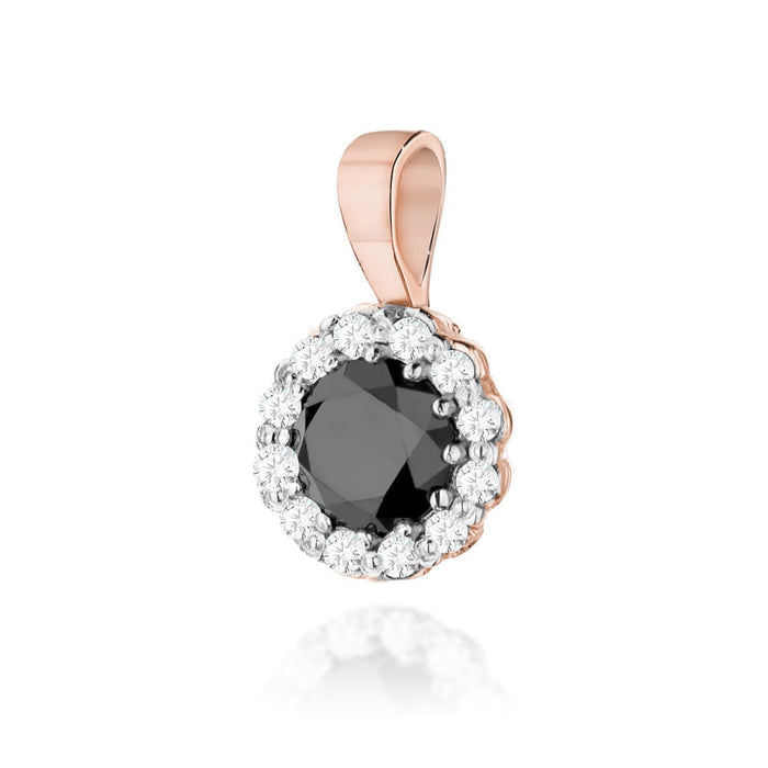 Pandantiv  Aur 14K cu Diamant Negru 0.50 ct