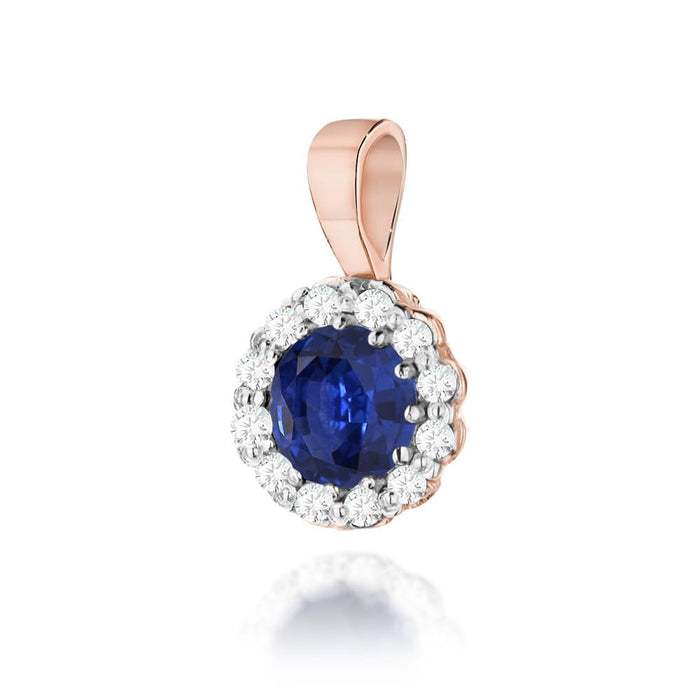 Pandantiv Aur 14K Z0510 Safir 0.50ct