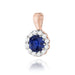 Pandantiv Aur 14K Z0510 Safir 0.50ct