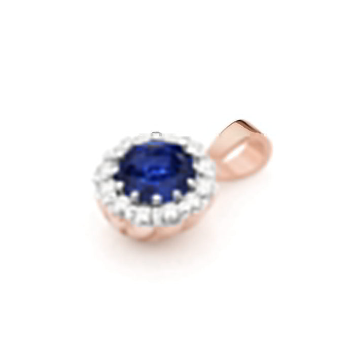 Pandantiv Aur 14K Z0510 Safir 0.50ct