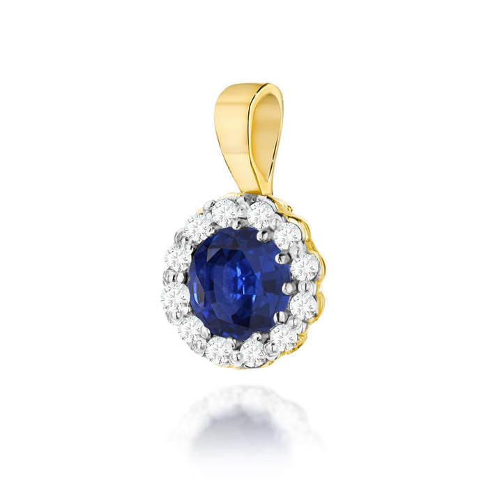 Pandantiv Aur 14K Z0510 Safir 0.50ct