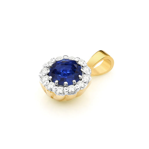Pandantiv Aur 14K Z0510 Safir 0.50ct