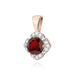 Pandantiv Aur 14K Z0571 Granat 0.60ct