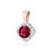 Pandantiv Aur 14K Z0571 Rubin 0.60ct
