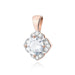 Pandantiv Aur 14K Z0571 Safir Alb 0.60ct