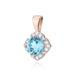 Pandantiv Aur 14K Z0571 Topaz 0.50ct