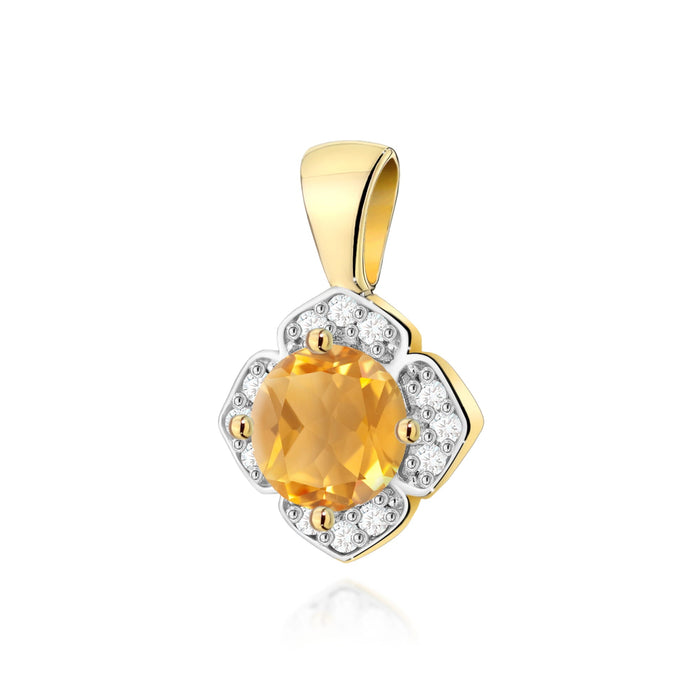Pandantiv Aur 14K Z0571 Citrin 0.50ct