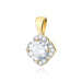 Pandantiv Aur 14K Z0571 Safir Alb 0.60ct
