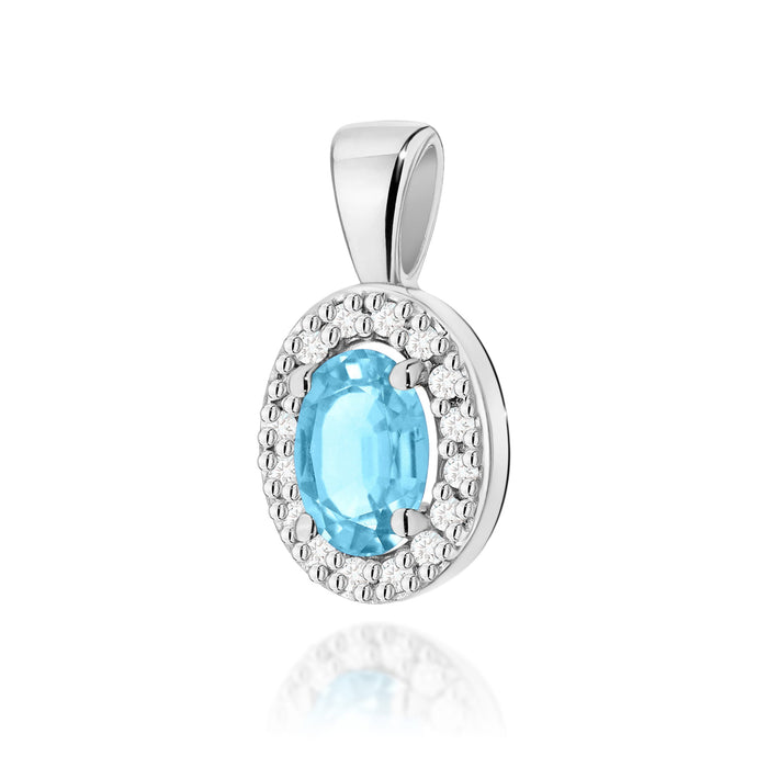 Pandantiv Aur 14K Z0574 Topaz 0.50ct
