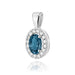 Pandantiv Aur 14K Z0574 Topaz London Blue 0.50ct