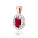 Pandantiv Aur 14K Z0574 Rubin 0.60ct