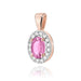 Pandantiv Aur 14K Z0574 Safir Roz 0.45ct