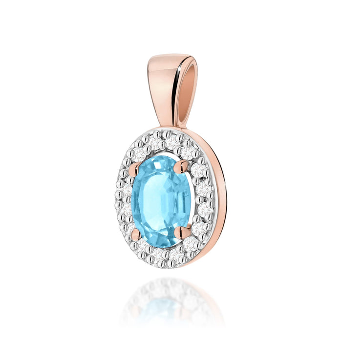 Pandantiv Aur 14K Z0574 Topaz 0.50ct