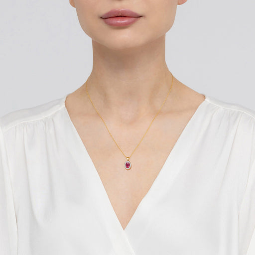 Pandantiv Aur 14K Z0574 Rubin 0.60ct