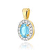 Pandantiv Aur 14K Z0574 Topaz 0.50ct