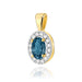 Pandantiv Aur 14K Z0574 Topaz London Blue 0.50ct