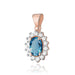 Pandantiv Aur 14K cu Topaz London Blue 0.50 ct