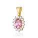 Pandantiv Aur 14K cu Topaz Roz 0.50 ct