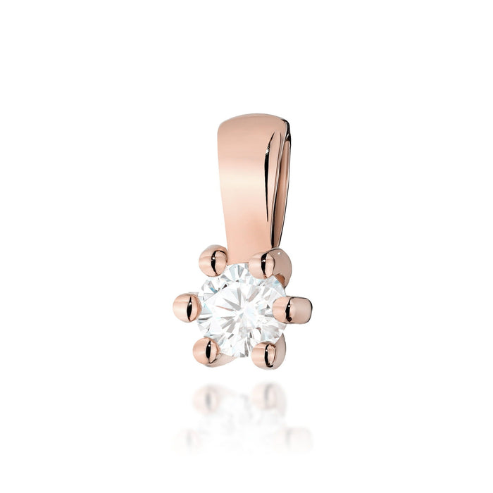 Pandantiv Aur 14K cu Diamant Natural Natural 0.10 ct