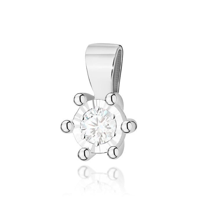 Pandantiv Aur 14K cu Diamant Natural 0.08 ct