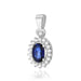 Pandantiv Aur 14K cu Safir 0.70 ct si Diamante Naturale 0.10 ct