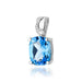 Pandantiv Aur 14K cu Topaz Albastru 2.40ct si Diamante Naturale