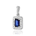 Pandantiv Aur 14K cu Safir 0.60 ct si Diamante Naturale 0.10 ct