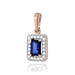 Pandantiv Aur 14K cu Safir 0.60 ct si Diamante Naturale 0.10 ct