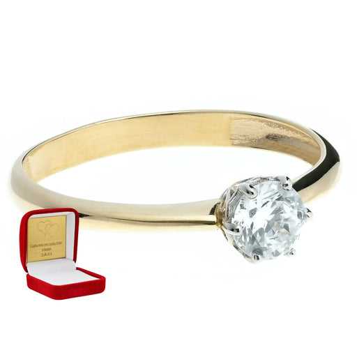 Inel Aur 8K cu Zirconiu - Eleganță Atemporală