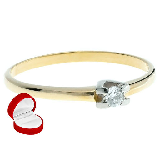 Inel de Aur 8K cu un ochi din zirconiu cubic de 1.76