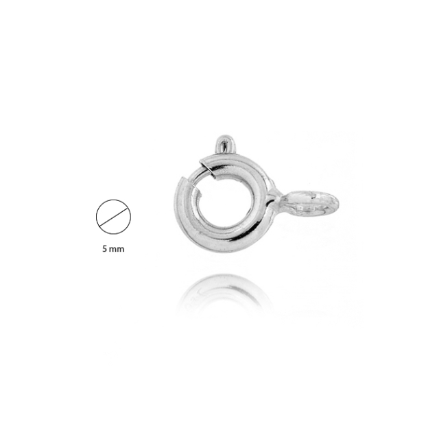 Închizatoare rotunda Argint 925, dimensiune 5 mm
