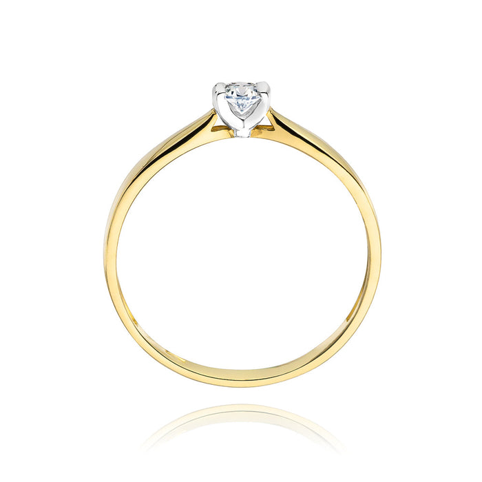 Inel Aur 14K cu Diamant Natural 0.08 ct