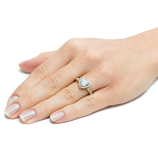 Inel de Logodnă Aur 8K Cu Inimă – Design Elegant