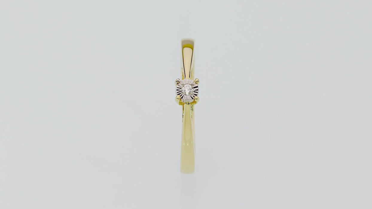 Inel Aur 14K cu Diamant Natural 0.02 ct