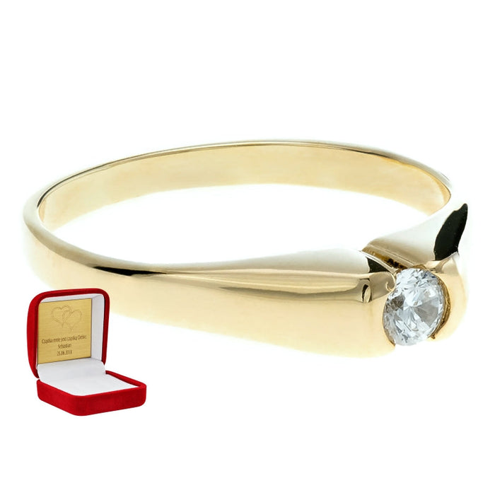 Inel Aur 8K cu Zirconiu Elegant