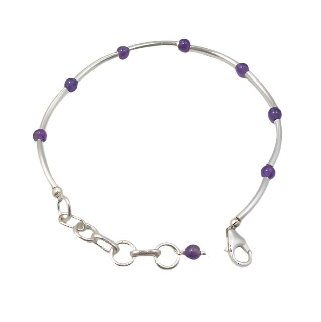 Bratara Argint 925 cu Ametist 19.6 cm lungime
