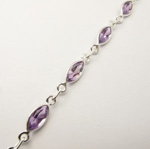 Bratara Argint 925 cu Ametist 20.1 cm lungime