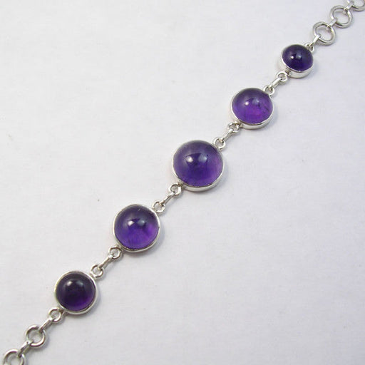 Bratara Argint 925 cu Ametist 20.3 cm lungime