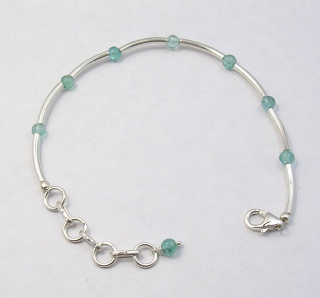 Bratara Argint 925 cu Apatit 19.6 cm lungime