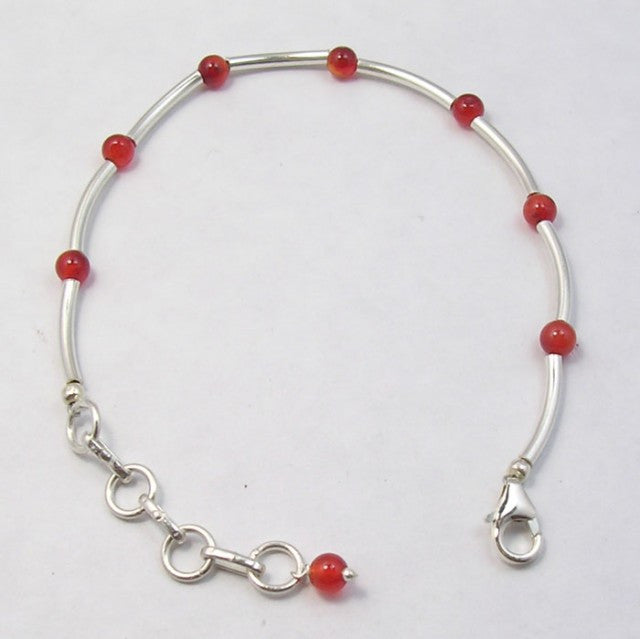 Bratara Argint 925 cu Carnelian 19.6 cm lungime