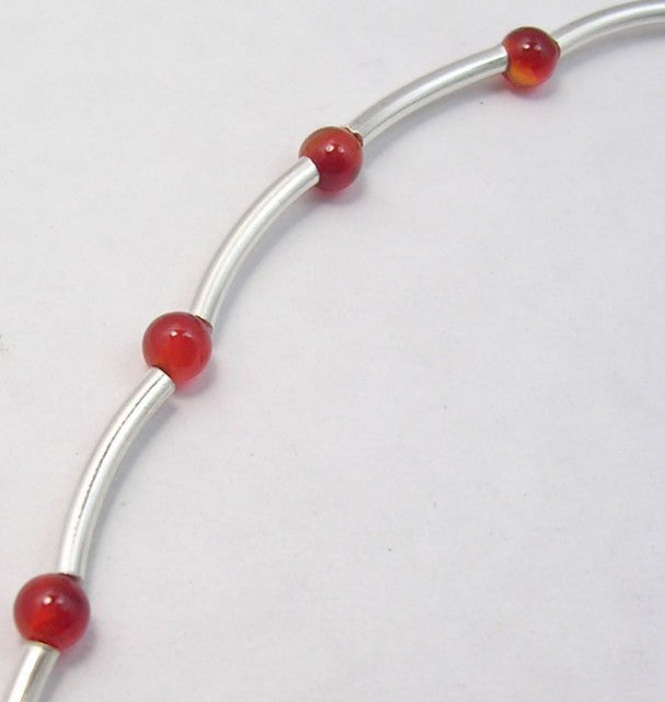 Bratara Argint 925 cu Carnelian 19.6 cm lungime