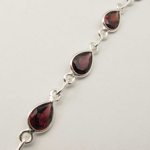 Bratara Argint 925 cu Garnet 21.2 cm lungime