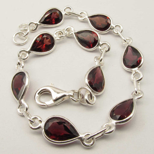 Bratara Argint 925 cu Garnet 21.2 cm lungime