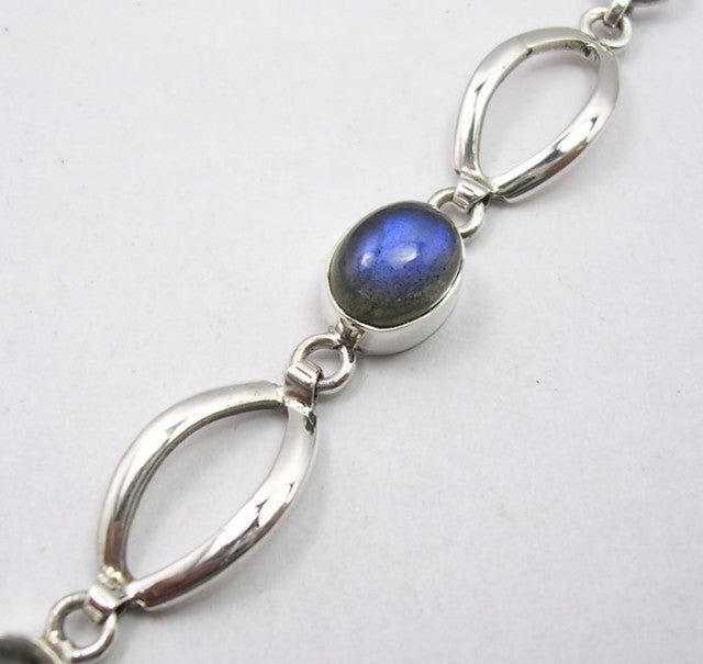 Bratara Argint 925 cu Labradorit 19.6 cm lungime