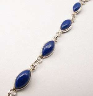 Bratara Argint 925 cu Lapis Lazuli 20.1 cm lungime