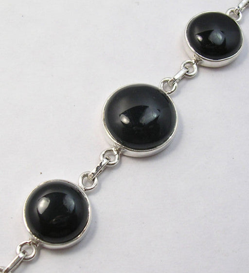 Bratara Argint 925 cu Onix Negru 20.3 cm lungime