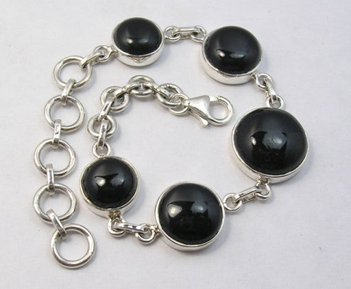 Bratara Argint 925 cu Onix Negru 20.3 cm lungime