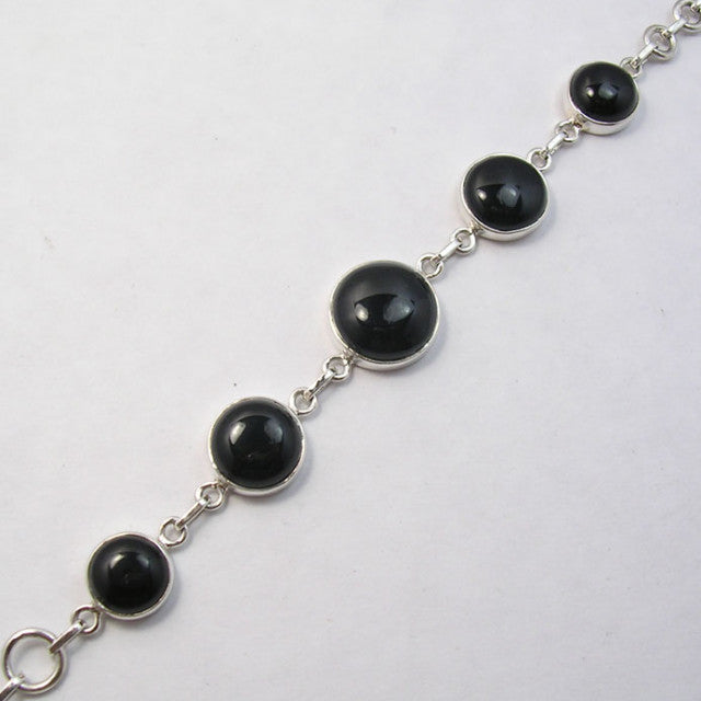 Bratara Argint 925 cu Onix Negru 20.3 cm lungime