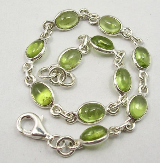 Bratara Argint 925 cu Peridot 19 cm lungime